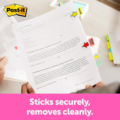Post-it Index 680-SHVR200 25 mm x 43.2 mm Sign Here Flags Value Pack in Desk Grip Dispenser (200 Sheets),Red