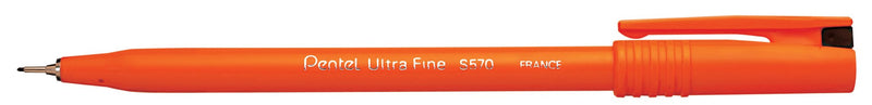Pentel S570 Ultra Fine Pen Plastic 0.6mm Tip 0.3mm Line Black Ref S570-A