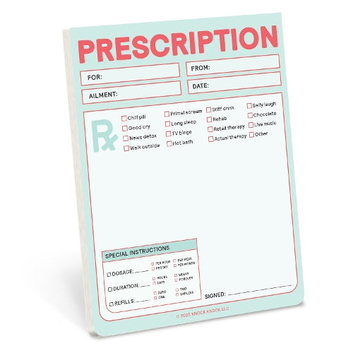 Knock Knock Prescription Nifty Note (Pastel Version) (Knock Knock Nifty Notes
