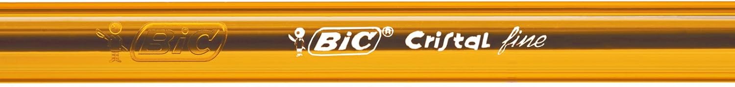 BIC Cristal Original, Ballpoint Pens, Every-Day Biro Pens with Fine Point (0.8 mm), Ideal for School and Office, Black, Pack of 50