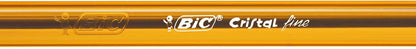 BIC Cristal Original, Ballpoint Pens, Every-Day Biro Pens with Fine Point (0.8 mm), Ideal for School and Office, Black, Pack of 50