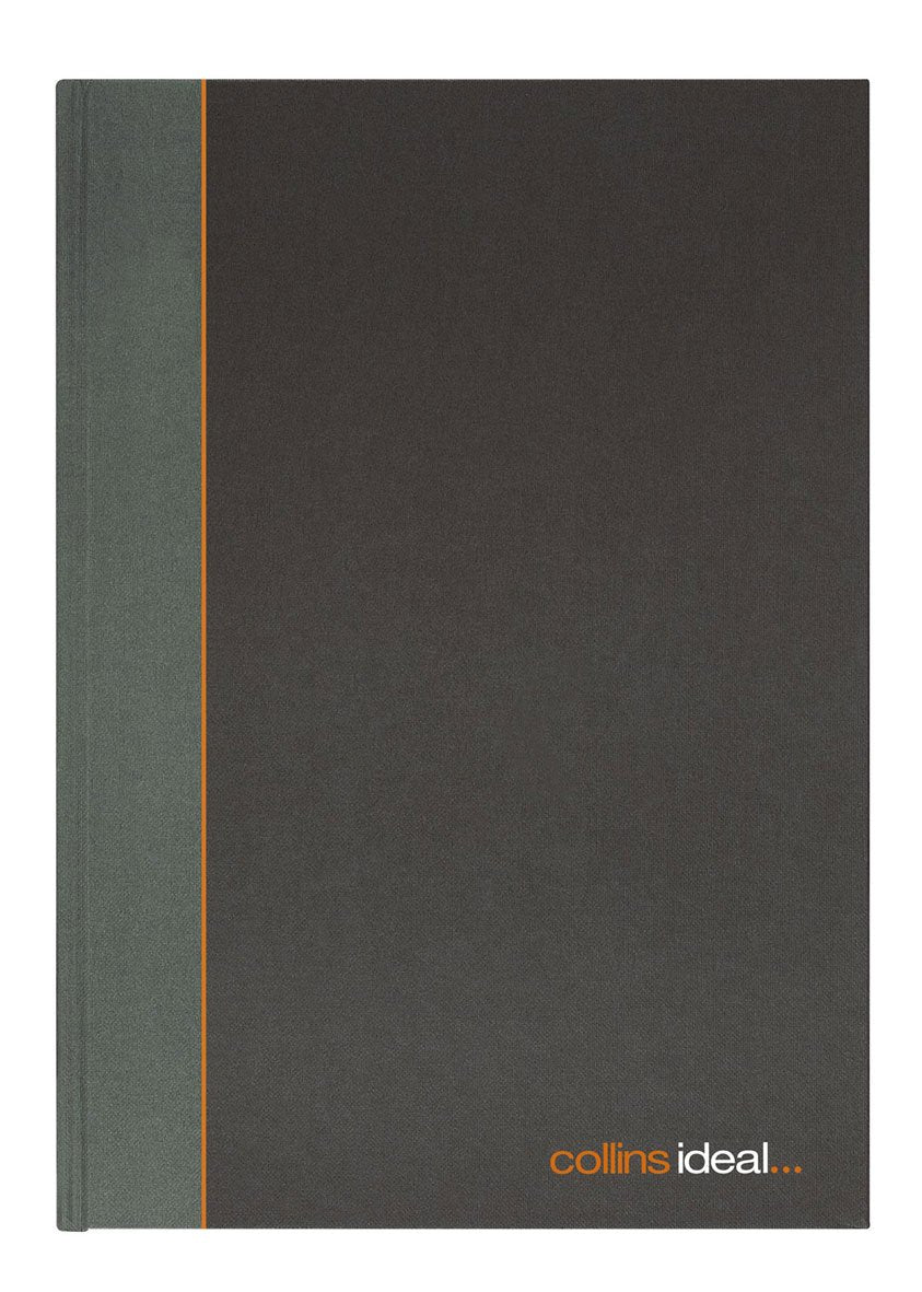 Collins Ideal A4 Single Cash Manuscript Book - 192 Pages, Black