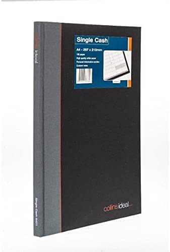 Collins Ideal A4 Single Cash Manuscript Book - 192 Pages, Black