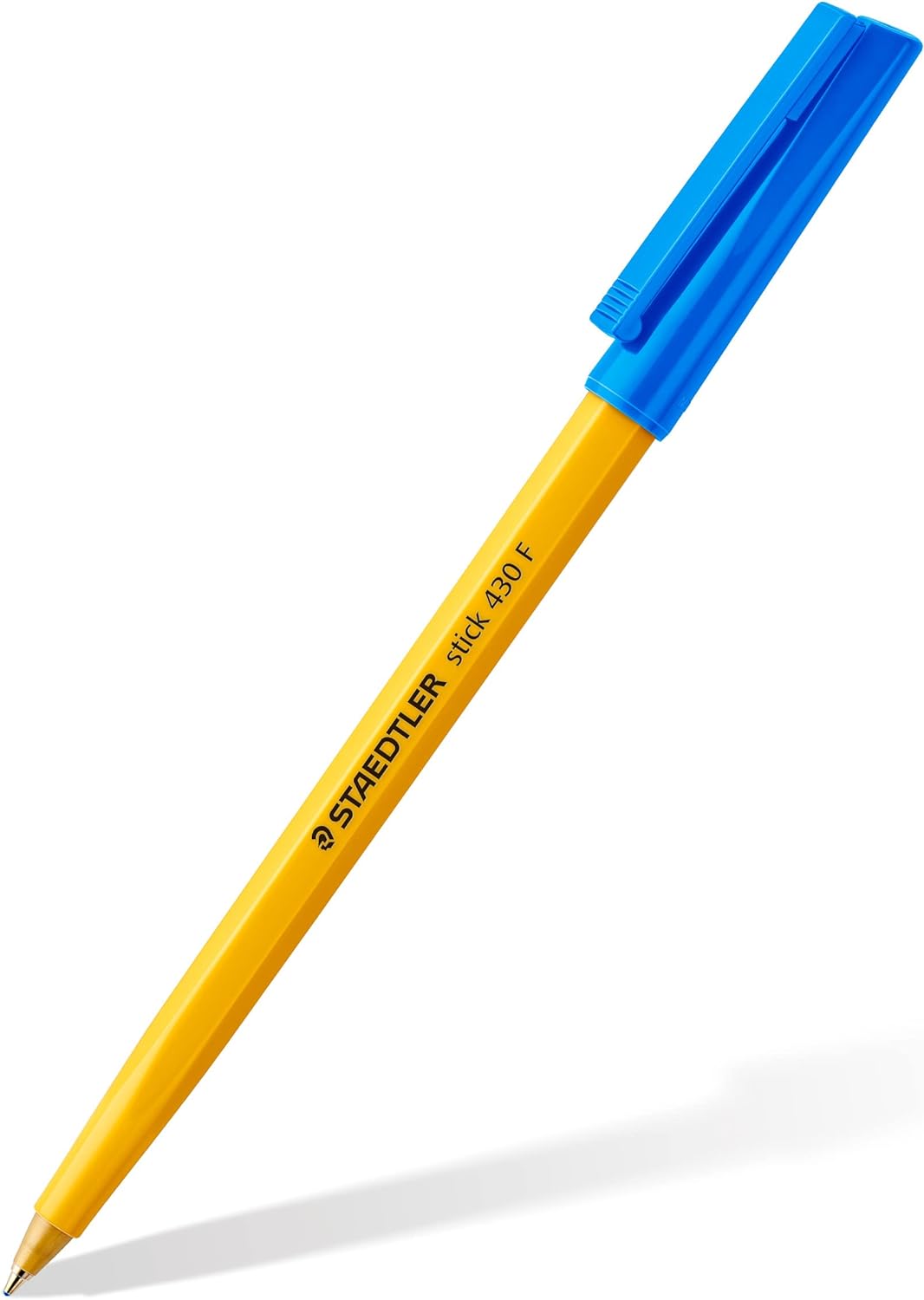 STAEDTLER Medium Stick 430 F-3 Ballpoint Pen Fine, Blue, Box of 10