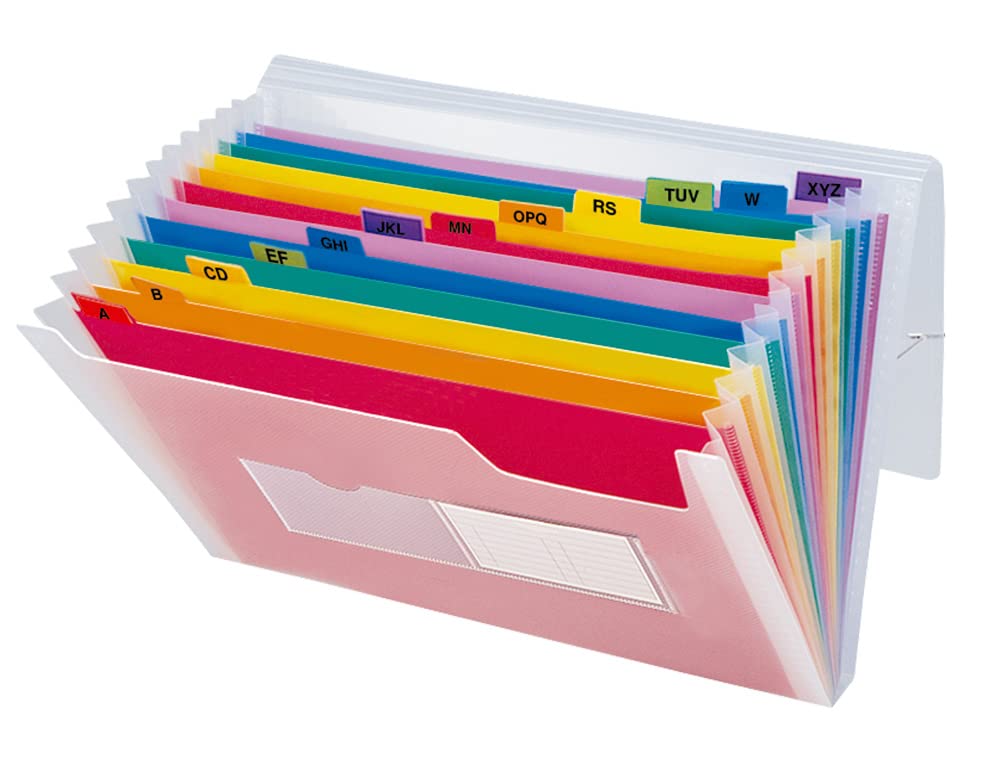 Europa 42159 Coloured Polypropylene Expanding File with 13 Pockets, A4 Size