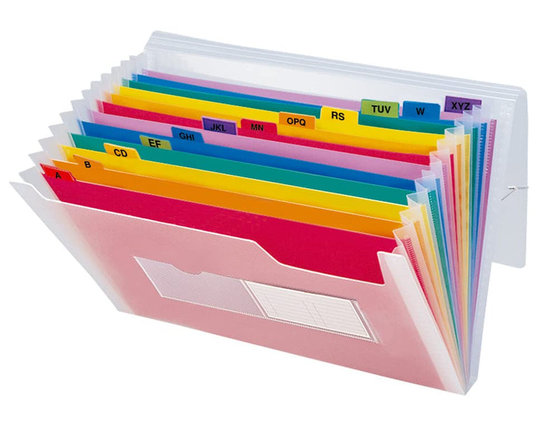 Europa 42159 Coloured Polypropylene Expanding File with 13 Pockets, A4 Size