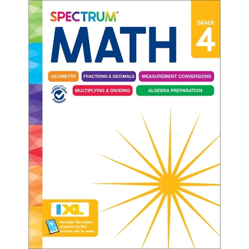 Spectrum Math Workbook, Grade 4