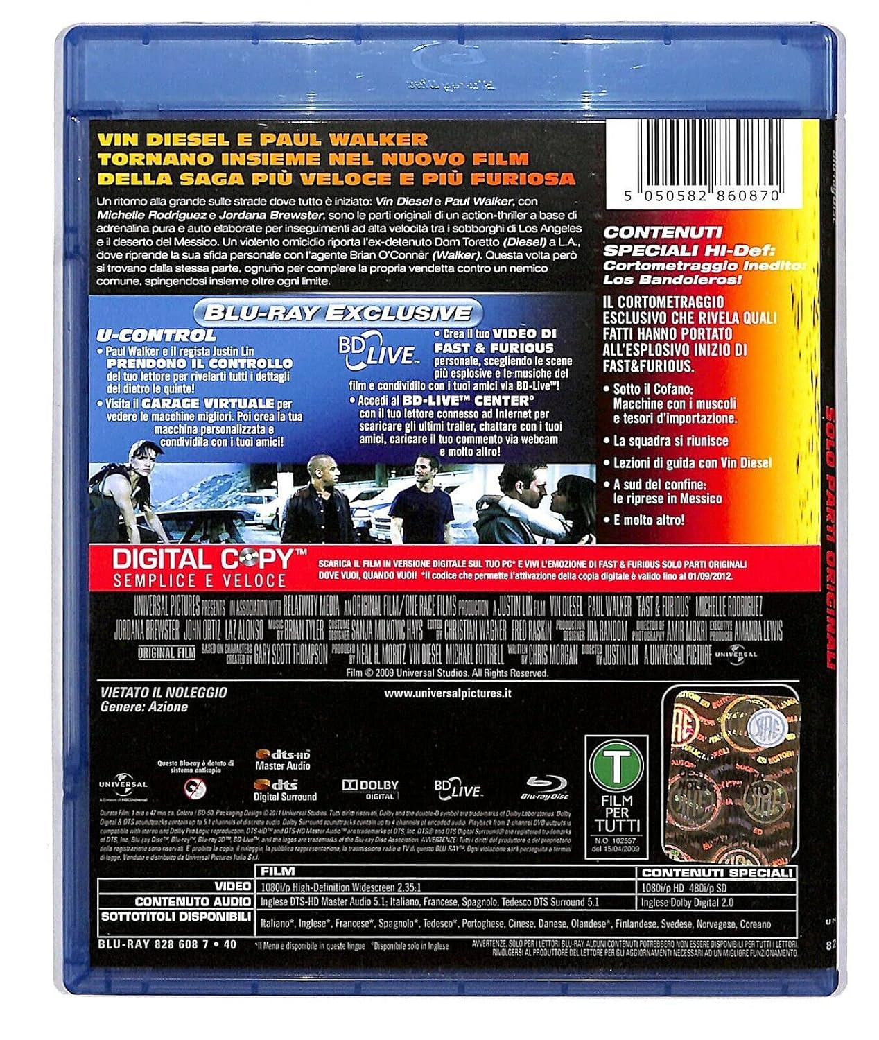 Fast & furious - Solo parti originali (+digital copy)