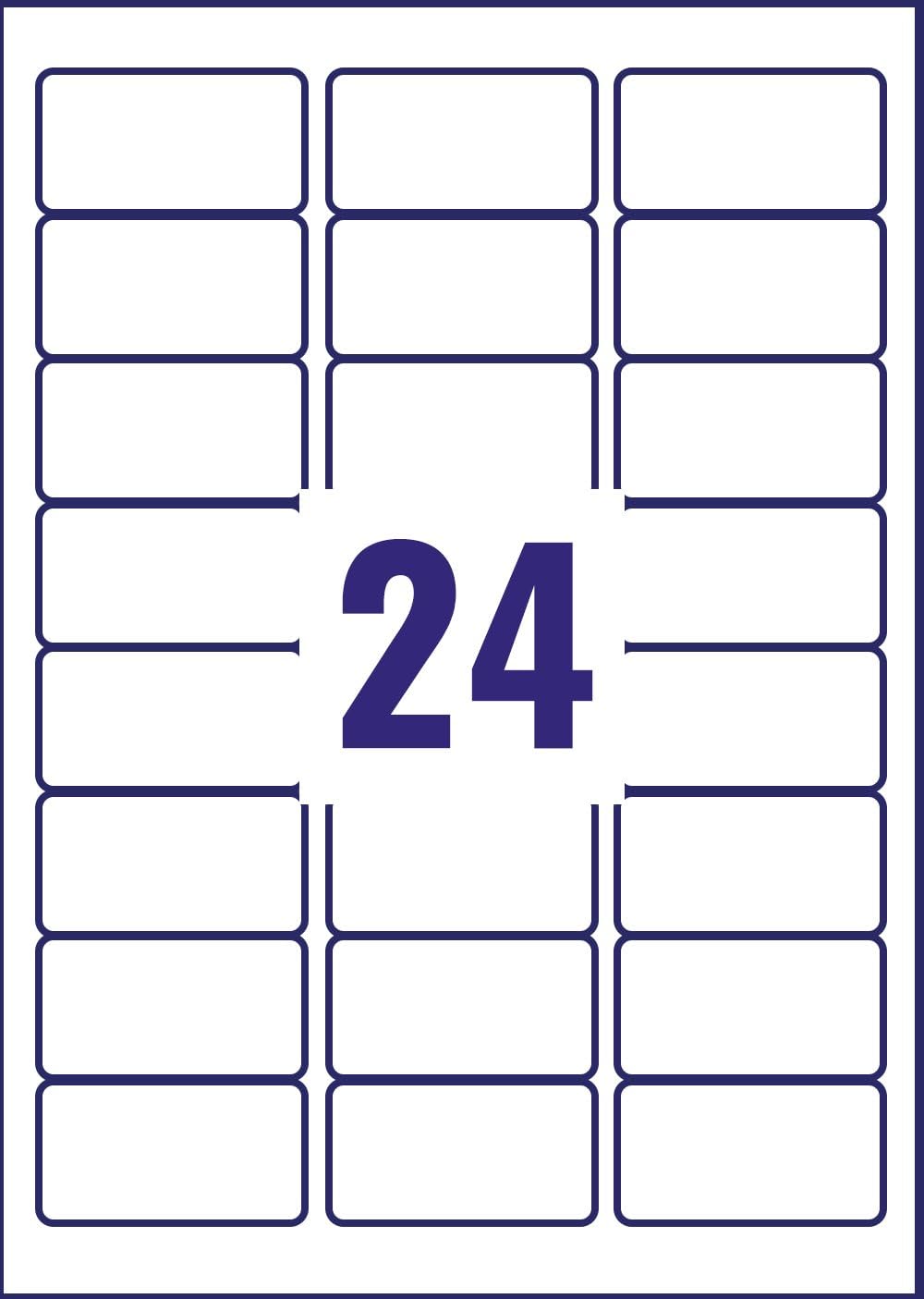 Avery L4773-20 (63.5 x 33.9mm) Extra-Strong Adhesive Heavy Duty Weatherproof Labels, 24 Labels Per A4 Sheet