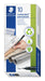 STAEDTLER 318-9 Lumocolor Permanent Pen, Fine Line Width, 0.6mm - Black (Box of 10
