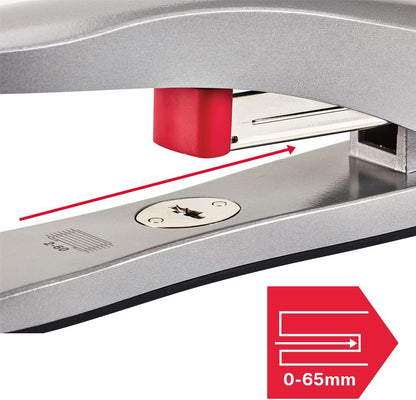 Rexel Odyssey Heavy Duty Stapler, 60 Sheet Capacity, Includes Odyssey Staples, Metal Body, Silver, 2100048