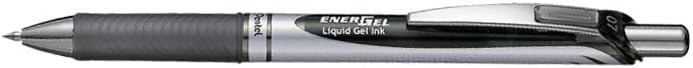 Pentel Energel XM Retractable Gel Pen with 0.7 mm Tip, 0.35 mm Line Width - Black, Pack of 12