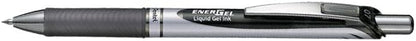 Pentel Energel XM Retractable Gel Pen with 0.7 mm Tip, 0.35 mm Line Width - Black, Pack of 12