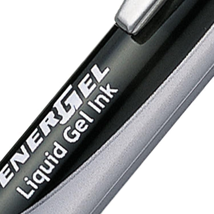 Pentel Energel XM Retractable Gel Pen with 0.7 mm Tip, 0.35 mm Line Width - Black, Pack of 12
