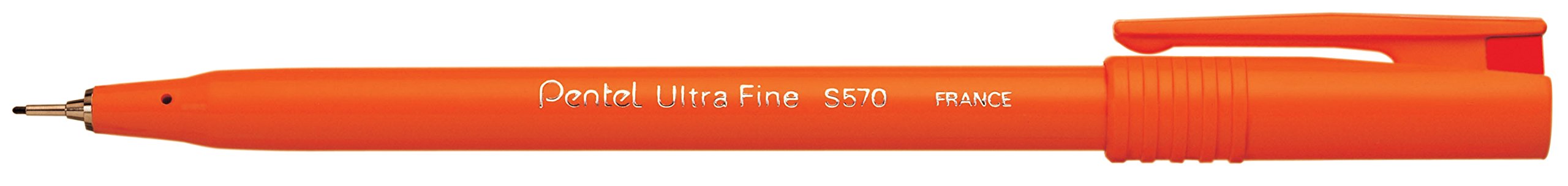 Pentel S570 Ultra Fine Pen Plastic 0.6mm Tip 0.3mm Line Red Ref S570-B