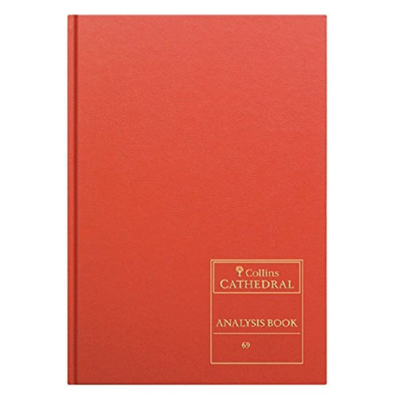 Collins Cathedral Analysis Book 69/5.1 - Libro de registro para iglesias, (96 páginas, tapa dura, 30.2 x 21.4 x 1.2 cm), color rojo