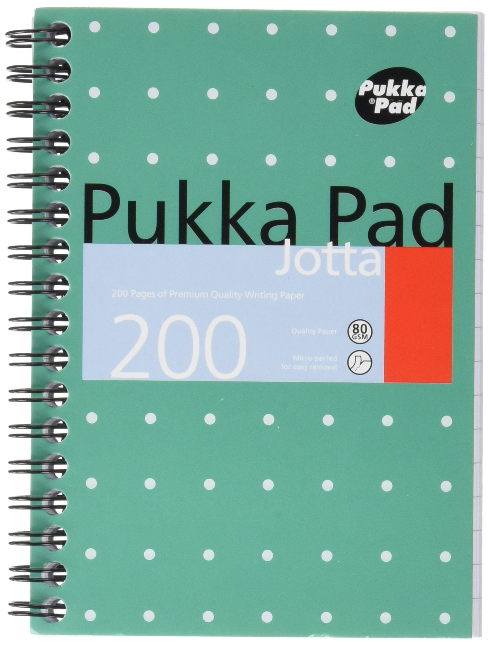 Pukka Pad 836877 Jotta Notebook Wirebound Perforated Ruled 200pp 80gsm A6 Ref JM036