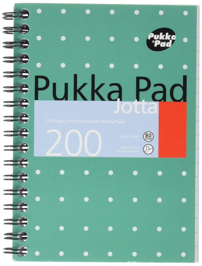 Pukka Pad 836877 Jotta Notebook Wirebound Perforated Ruled 200pp 80gsm A6 Ref JM036