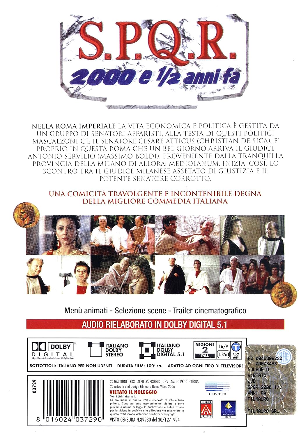 s.p.q.r. 2000 e 1/2 anni fa dvd Italian Import