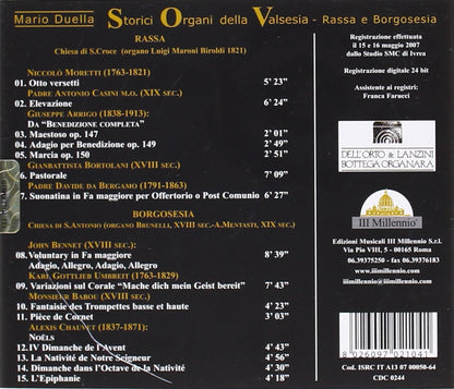 Organi Storici Della Valsesia Otto Versetti Elevazione