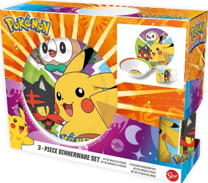 Stor - 3-Piece Ceramic Gift Set - Pok?mon (36965)