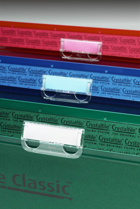 Rexel Crystal Tabs for Crystalfile Classic & Extra Suspension Files, Clear, Pack of 50, 78020