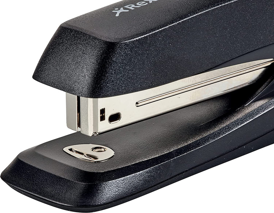 Rexel Ecodesk Desktop Stapler, 20 Sheets, Made with 50% Recycled Plastic, Eco Friendly, 2100026, Black (Pack of 2