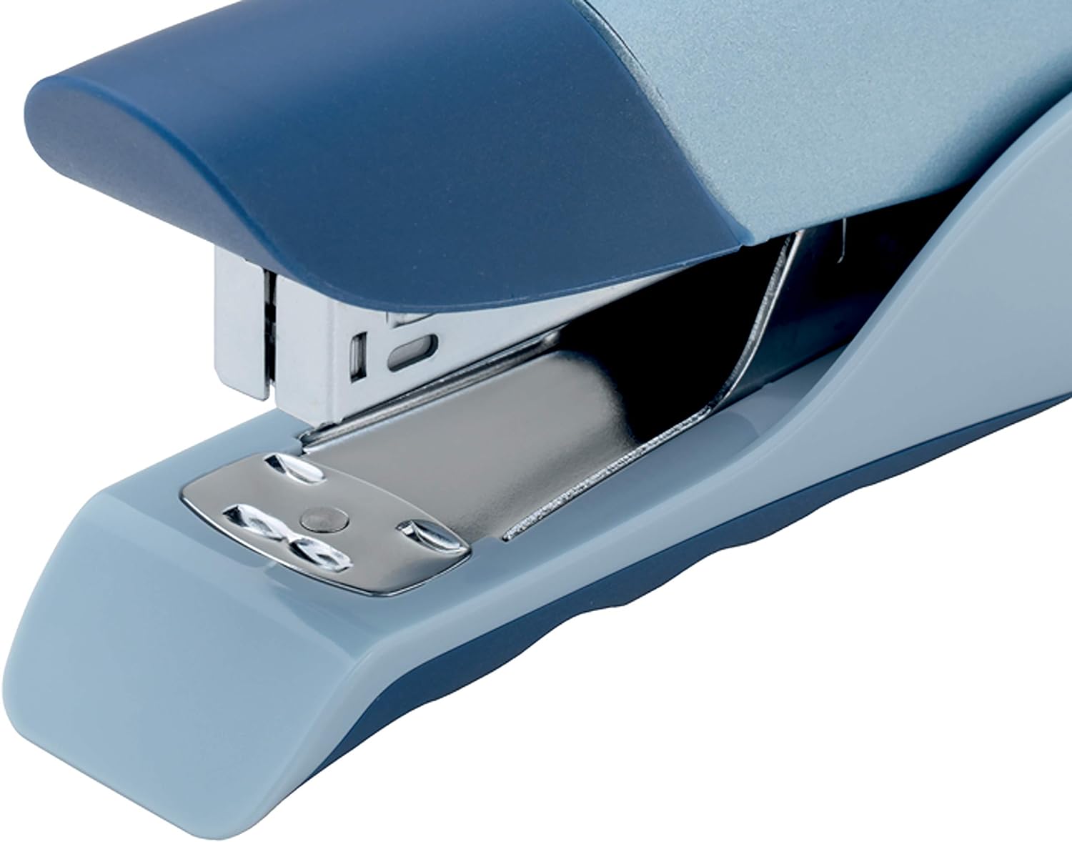 Rexel Gazelle Half Strip Stapler, 25 Sheet Capacity, Plastic Body, Blue and Silver, 2100011