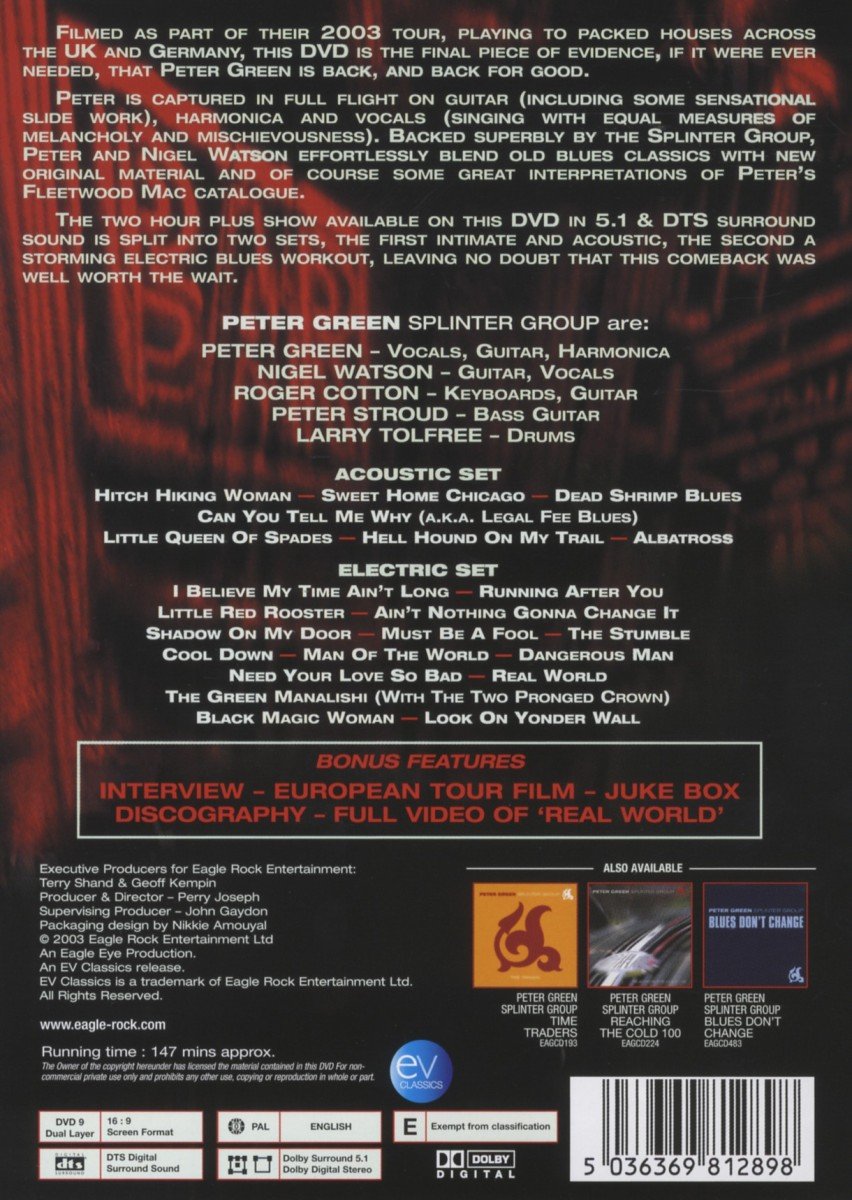 An evening with Peter Green in concert