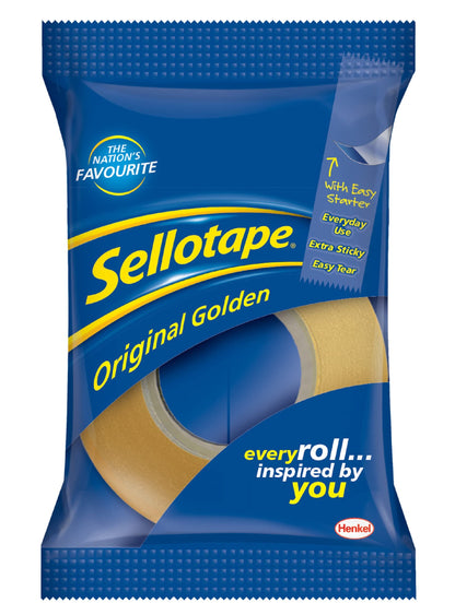 Sellotape Original Golden Tape 24mm x 33m (Pack of 6