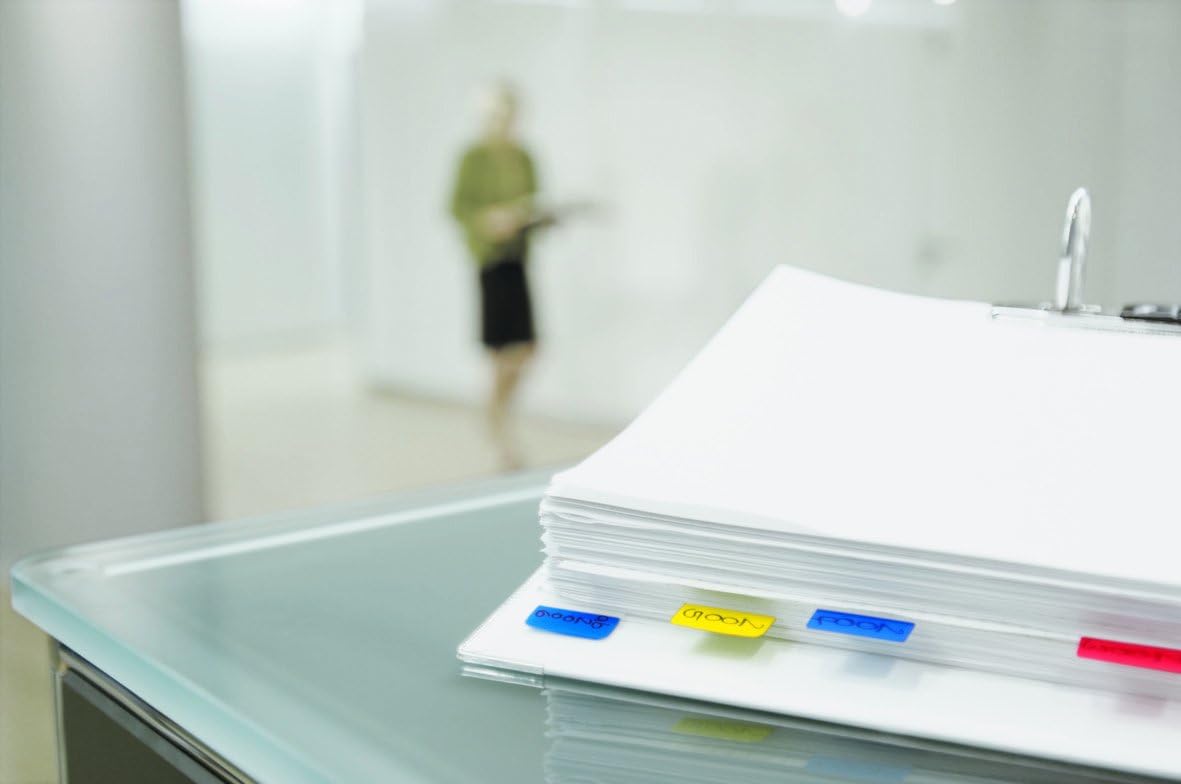 Post-it Index Medium In a Plastic Dispenser, Yellow, 50 Flags/Dispenser, 1 Dispenser/Pack