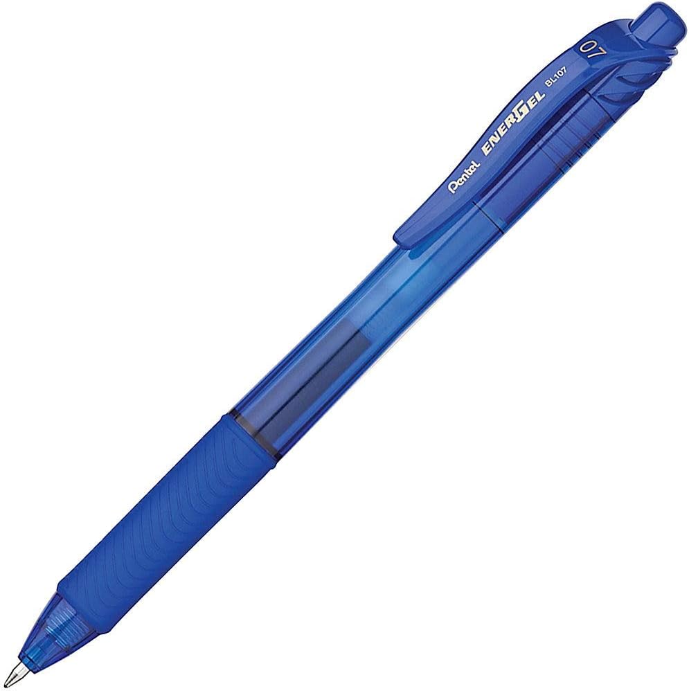Pentel EnerGel-X 0.7mm Tip Retractable Pen, Blue (Pack of 12