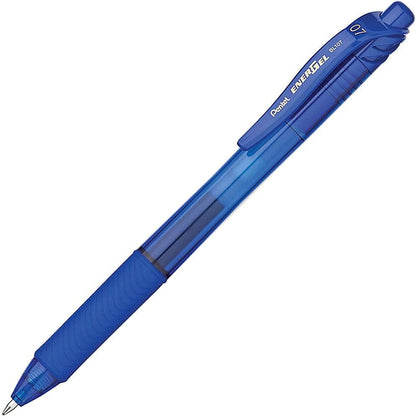 Pentel EnerGel-X 0.7mm Tip Retractable Pen, Blue (Pack of 12