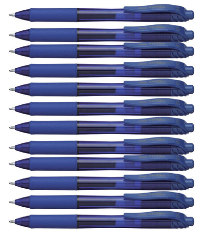 EnerGel X Retractable Gel Rollerball Pen, 1.00mm Tip, Blue Ink, (1 Pack of 12 Pens