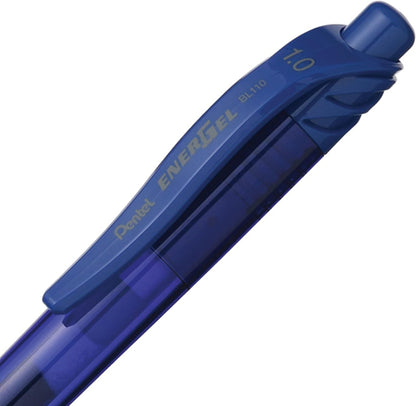 EnerGel X Retractable Gel Rollerball Pen, 1.00mm Tip, Blue Ink, (1 Pack of 12 Pens