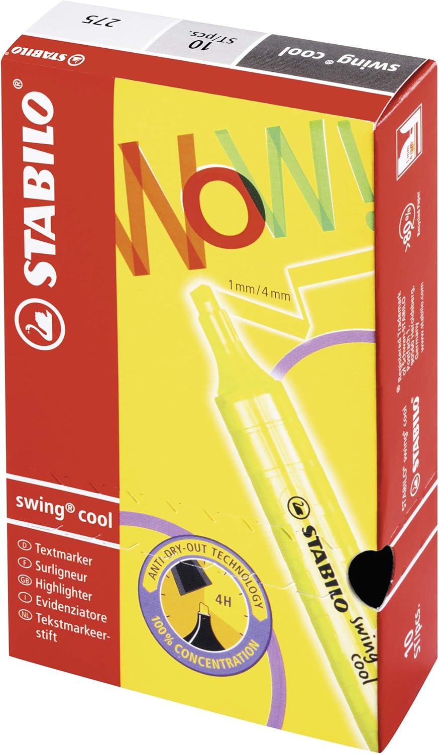 Highlighter - STABILO swing cool - Pack of 10