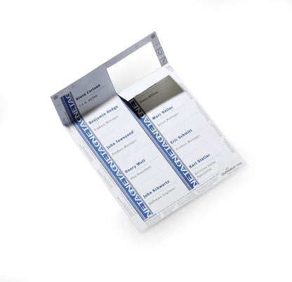 Durable Click-Fold convex name badge inserts, 3.56 x 2.125 Inches, White, 200 per Pack (1455-02