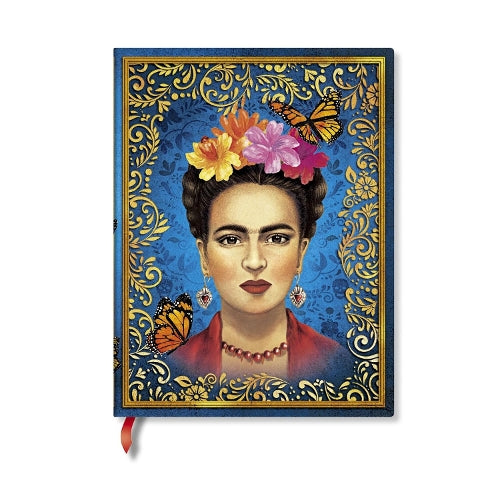 The Colourful Portrait (Vida Frida) Ultra Unlined Hardcover Journal (Elastic Band Closure)