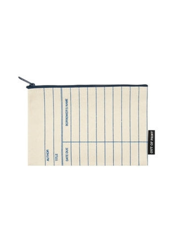 Library Card Natural Pouch