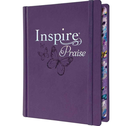 Inspire Praise Bible NLT (Hardcover Leatherlike, Purple, Filament Enabled)