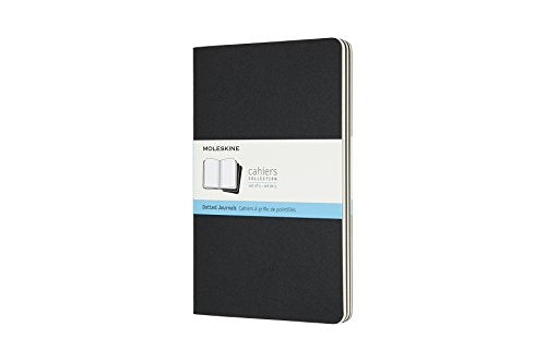CAHIER JOURNALS LRG DOT BLACK