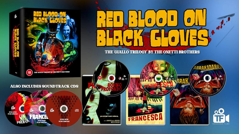 Red Blood On Black Gloves: Giallo Trilogy By the Onetti Brothers