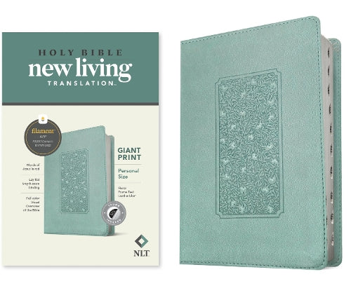 NLT Personal Size Giant Print Bible, Filament Edition, Teal
