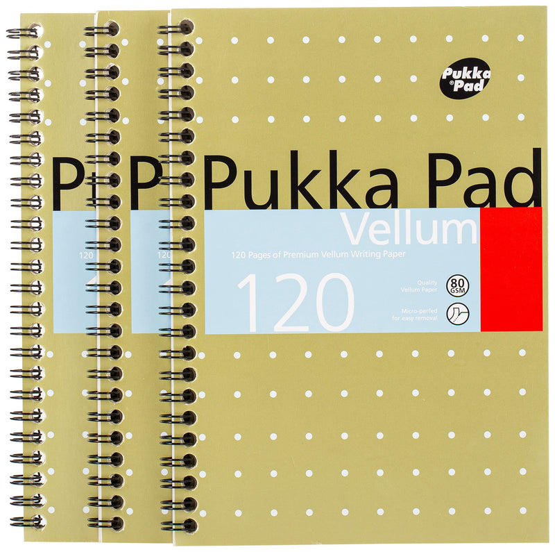 Pukka Pad 836893 Notebook Wirebound Perforated Ruled 120pp 80gsm A5 Vellum Ref VJM/2