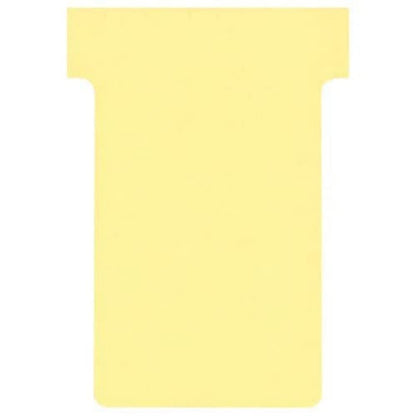 Nobo T-Card Planning Cards, Yellow, Size 2, Pack Of 100 Planning Card Re-Fills, Office Wall Planner System, 2002004