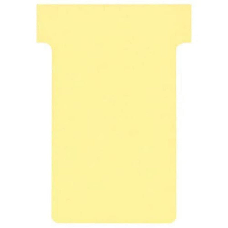 Nobo T-Card Planning Cards, Yellow, Size 2, Pack Of 100 Planning Card Re-Fills, Office Wall Planner System, 2002004