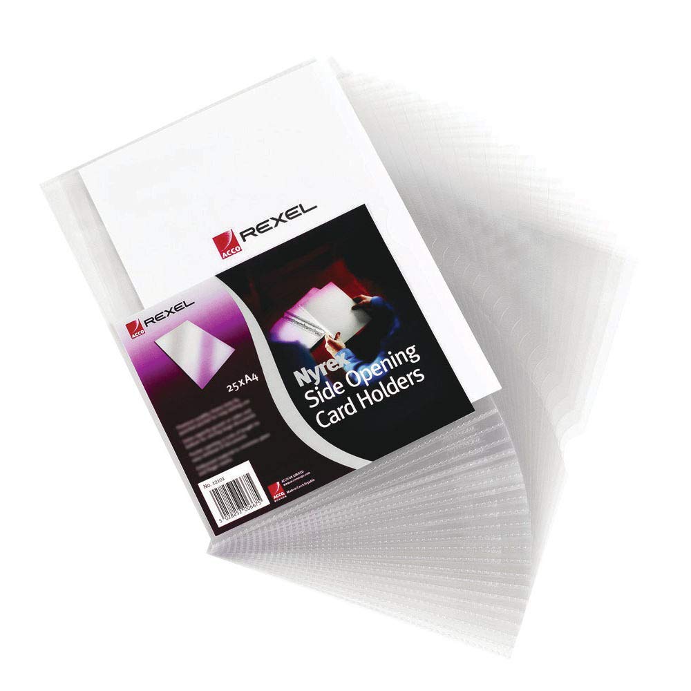 Rexel Nyrex Card Holders 95x64 mm Clear (25 Pack