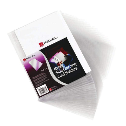 Rexel Nyrex Card Holders 95x64 mm Clear (25 Pack