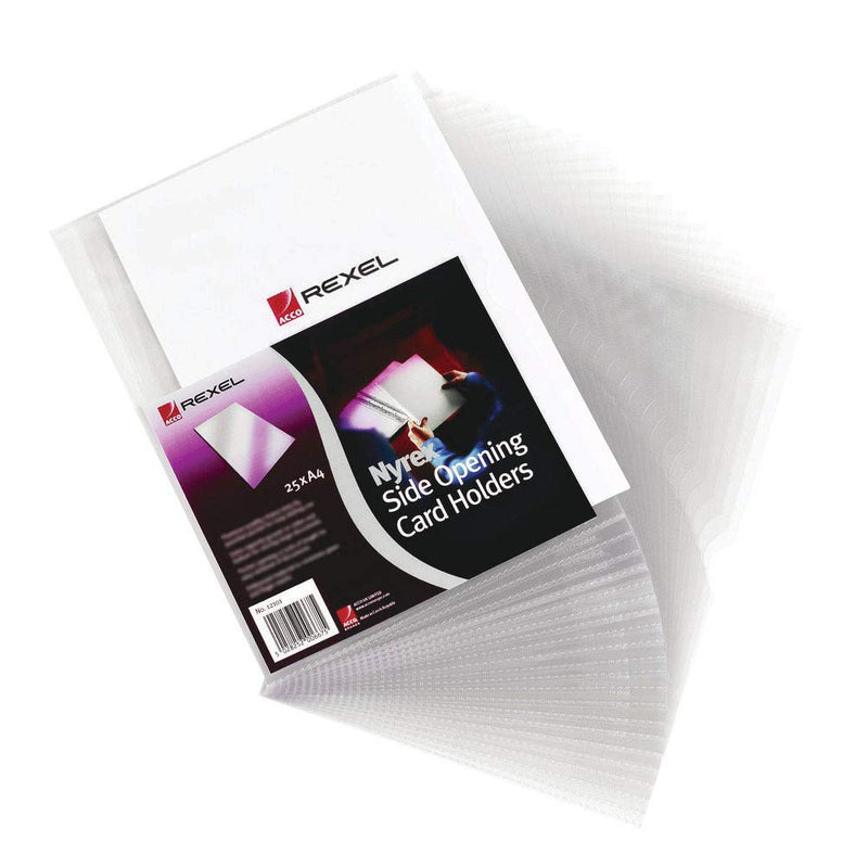 Rexel Nyrex Card Holders 95x64 mm Clear (25 Pack