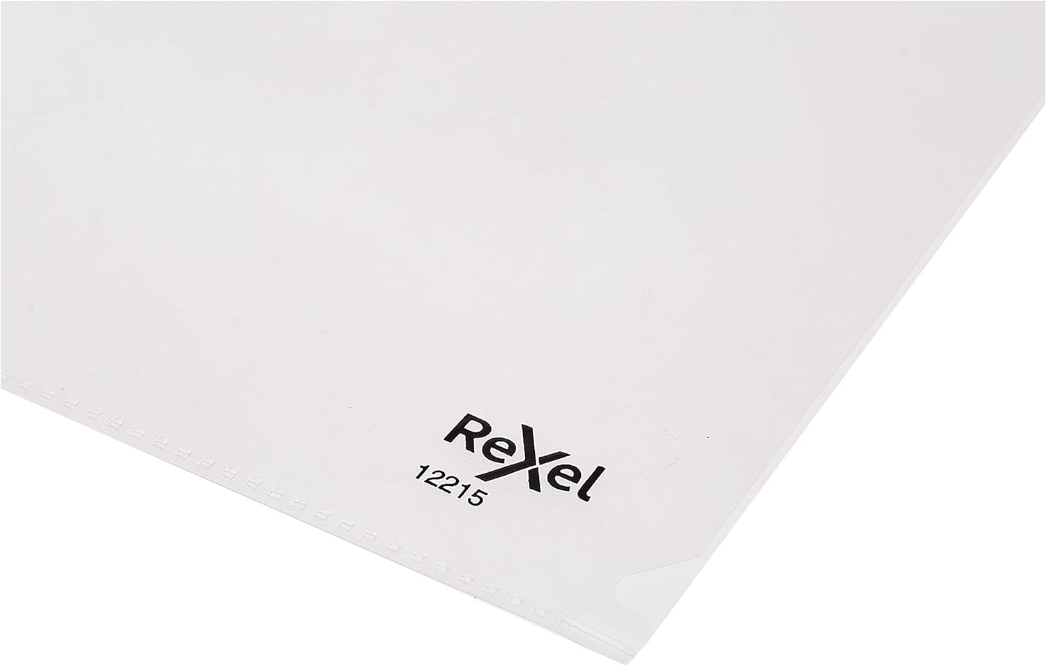 Rexel Essential A4 Document Folder, Clear Embossed, 85mic, Cut Flush, L-Folder, Pack 100, 12215